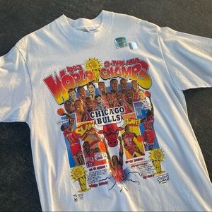 1993 COMIC BULLS WORLD CHAMPIONSHIP SALEM TAG TEE